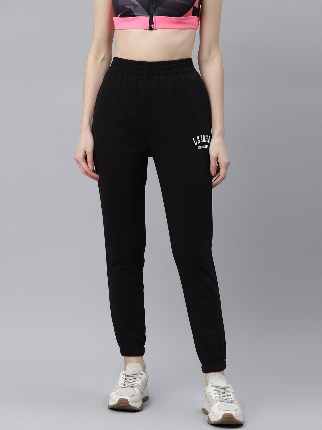 

Laabha Women Black Solid Joggers