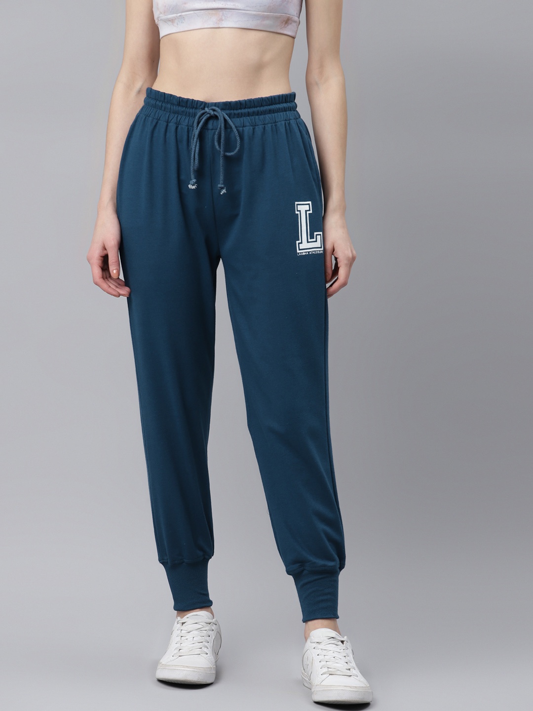 

Laabha Women Teal Blue Solid Joggers