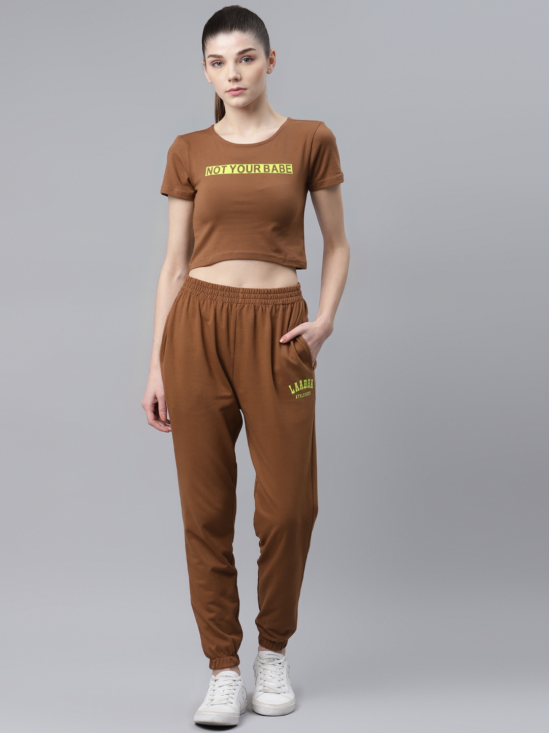 

Laabha Women Brown Solid Track Suit