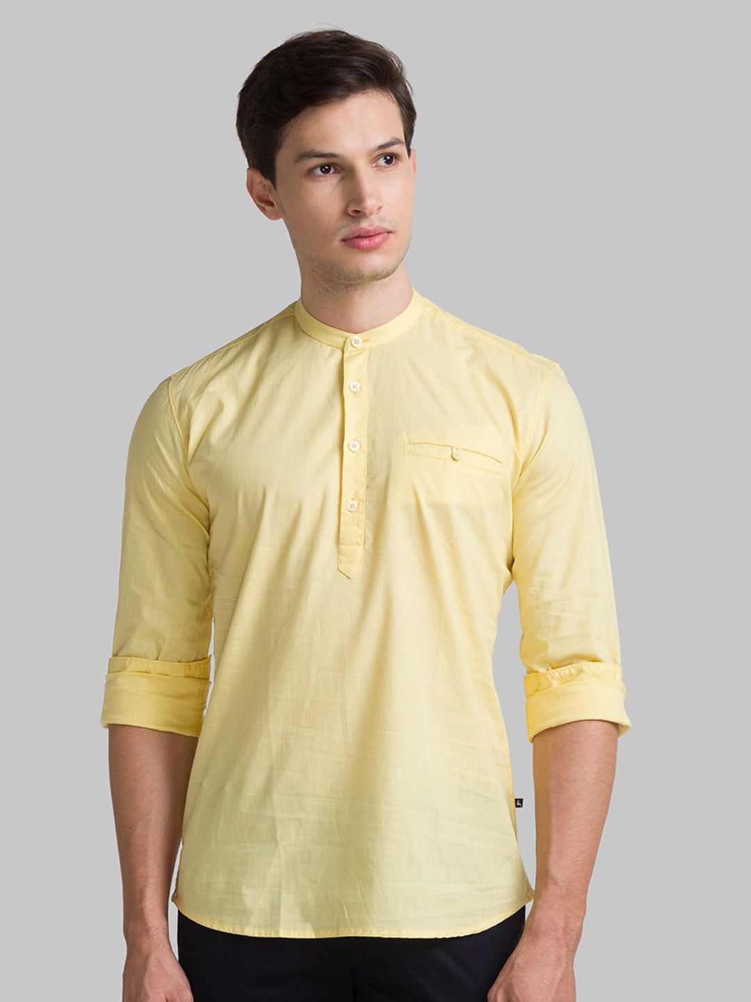 

Parx Men Yellow Slim Fit Solid Casual Shirt