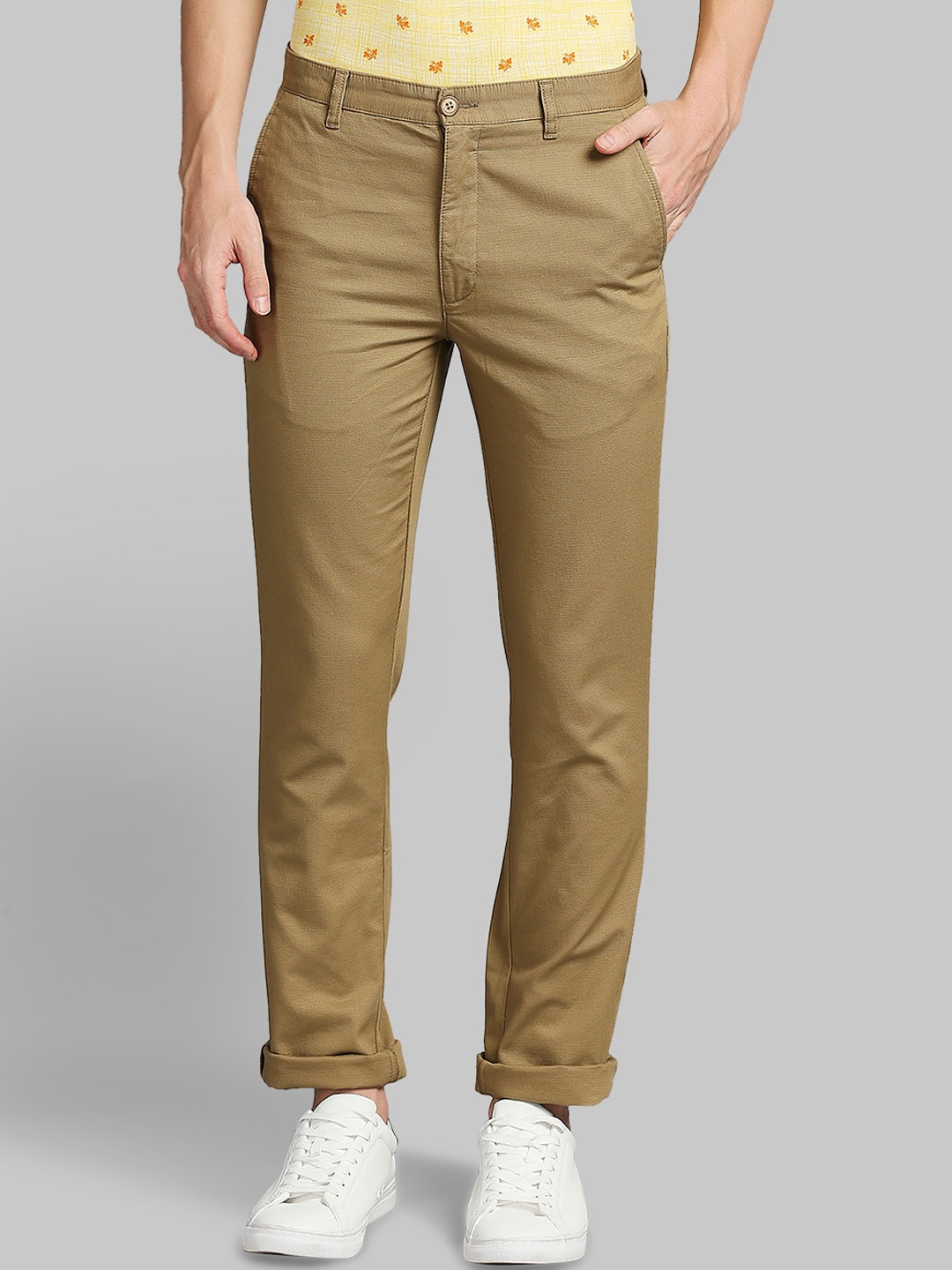 

Parx Men Khaki Slim Fit Trousers