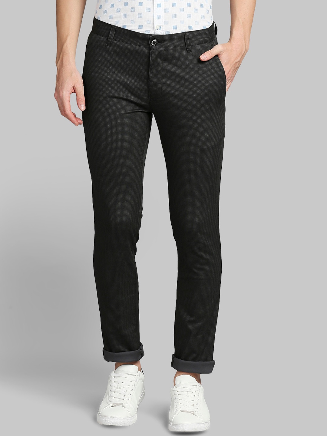 

Parx Men Black Slim Fit Trousers