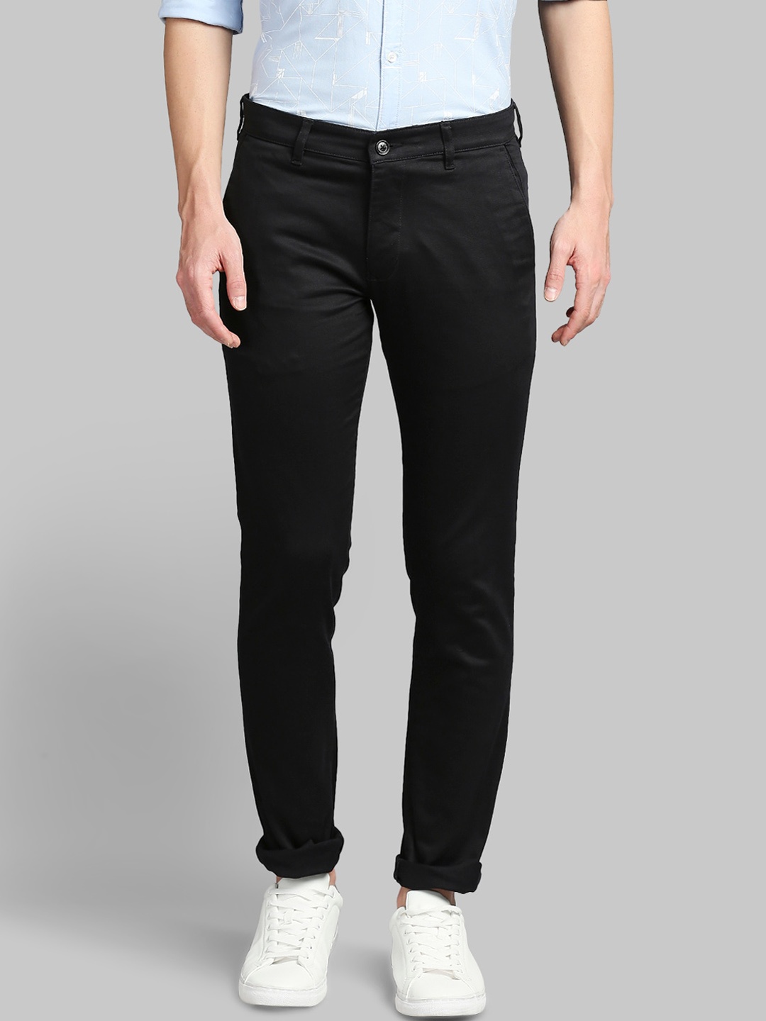 

Parx Men Black Slim Fit Trousers