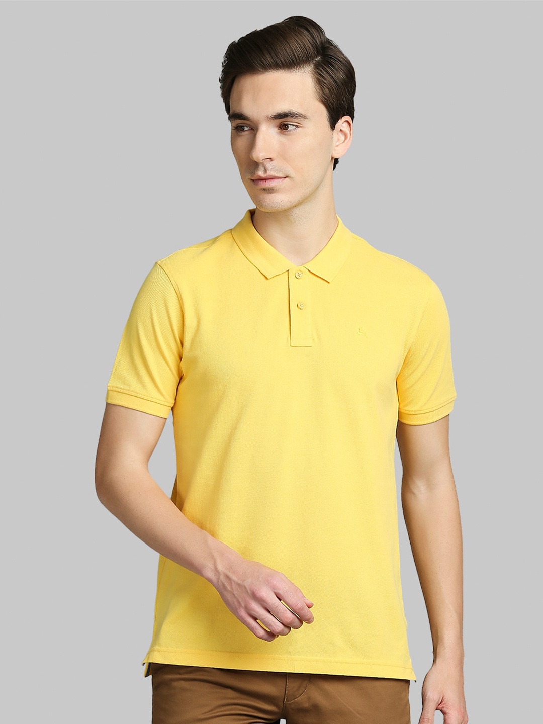 

Parx Men Yellow Polo Collar T-shirt