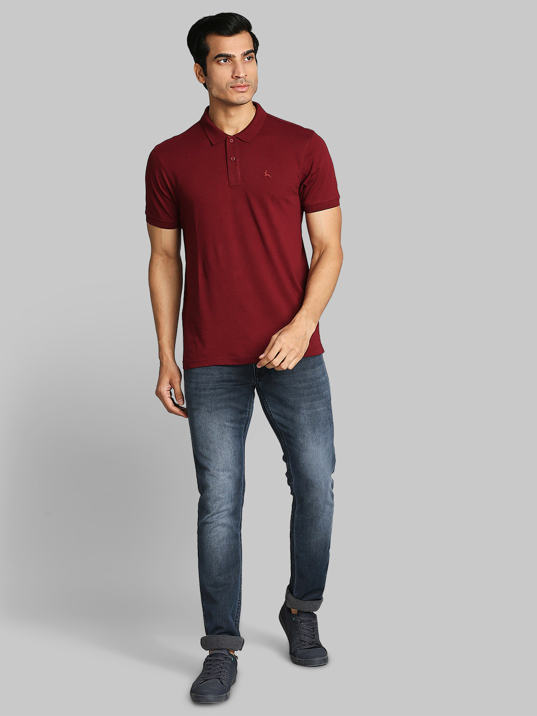 

Parx Men Maroon Polo Collar T-shirt