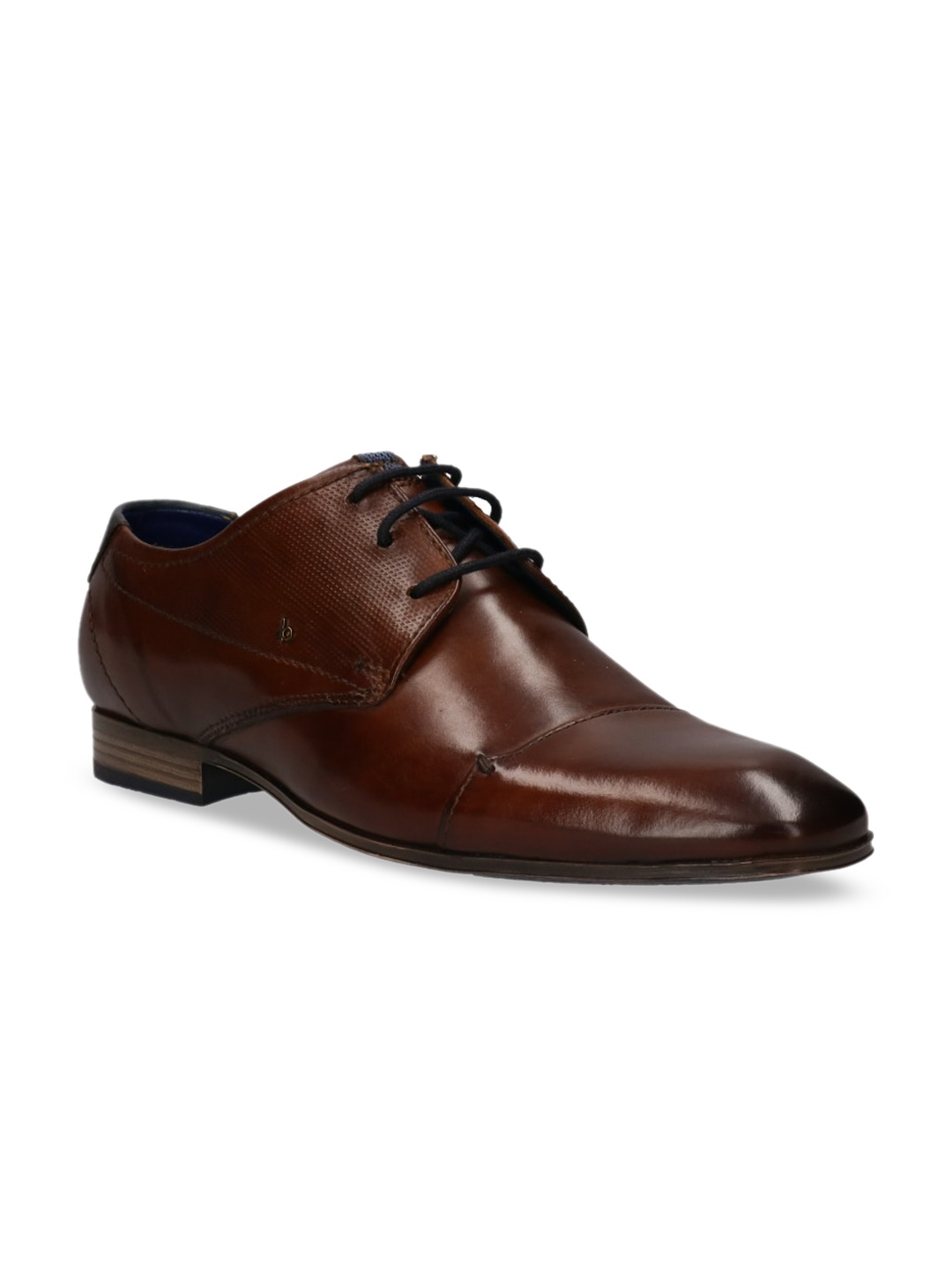 

Bugatti Men Brown Solid Leather Formal Derby Shoes