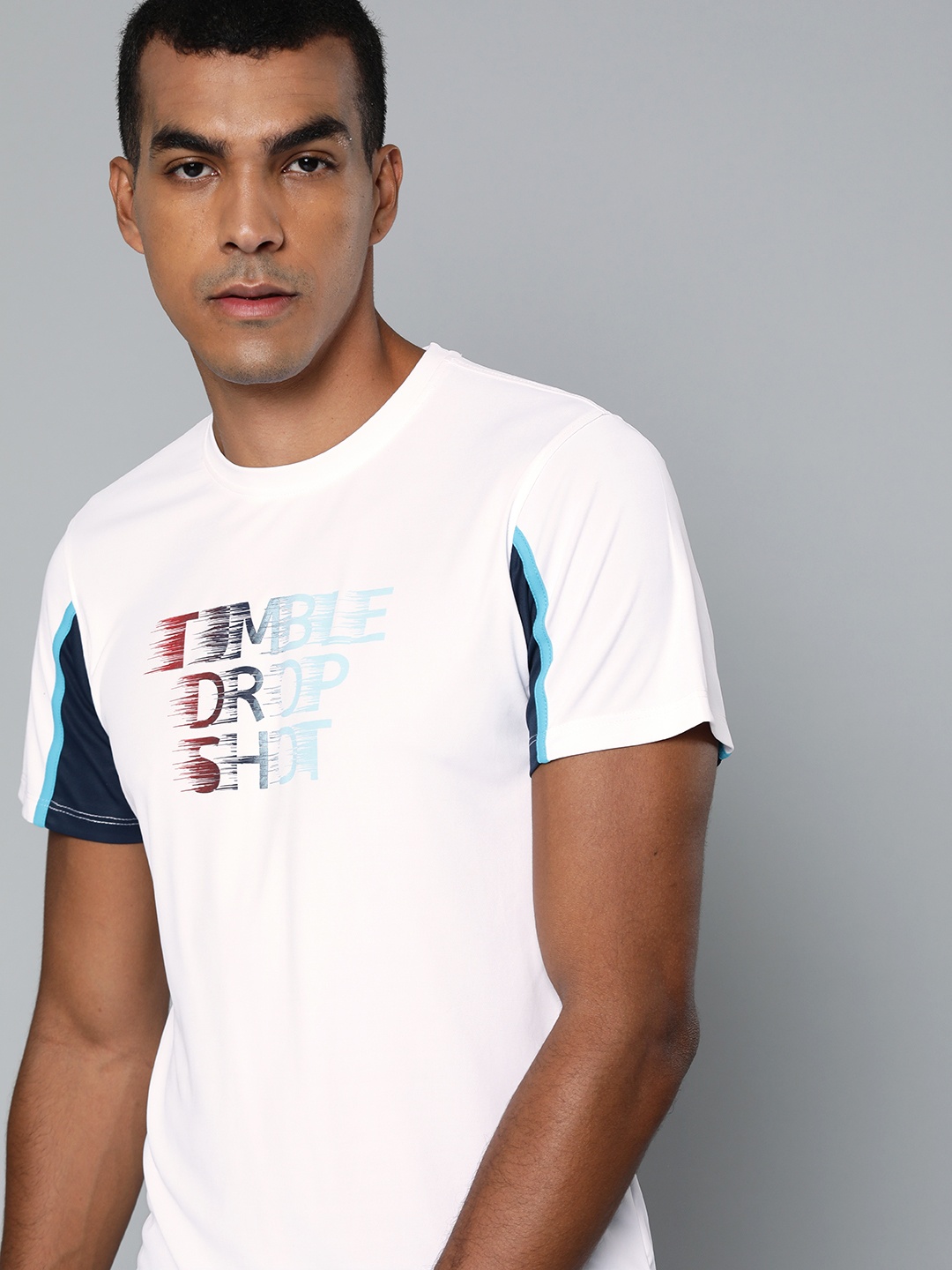 

HRX By Hrithik Roshan Racketsport Men Optic White Rapid-Dry Typography Tshirts