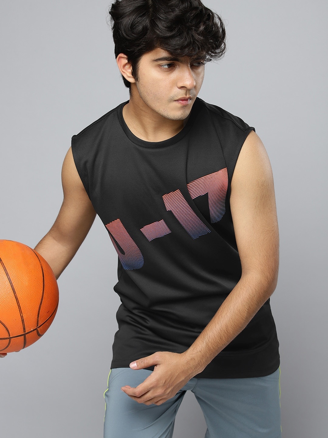 

HRX By Hrithik Roshan Active Boys Jet Black Rapid-Dry Brand Carrier Tshirts