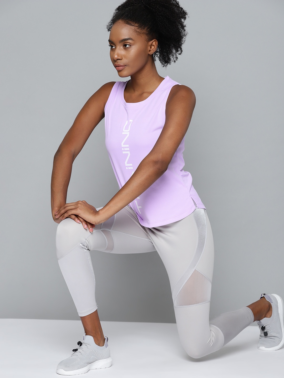 

HRX By Hrithik Roshan Training Women Digital Lavender Rapid-Dry Typography Tshirt