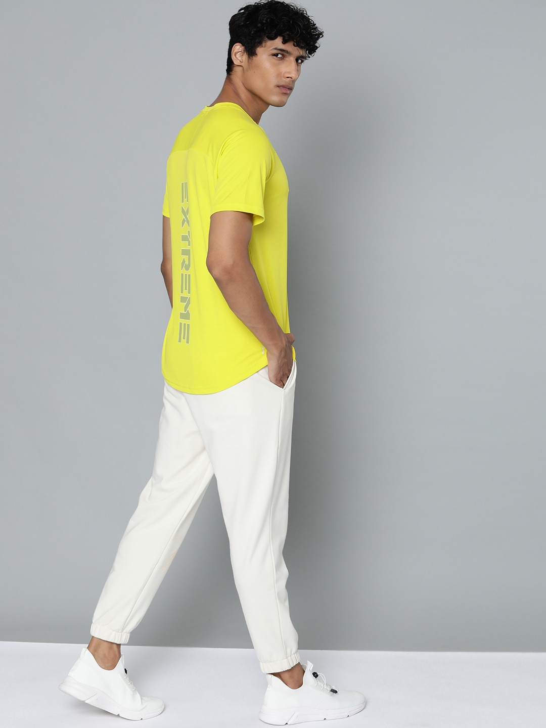 

HRX By Hrithik Roshan Training Men Neon Lime Rapid-Dry Typography Tshirts, Fluorescent green