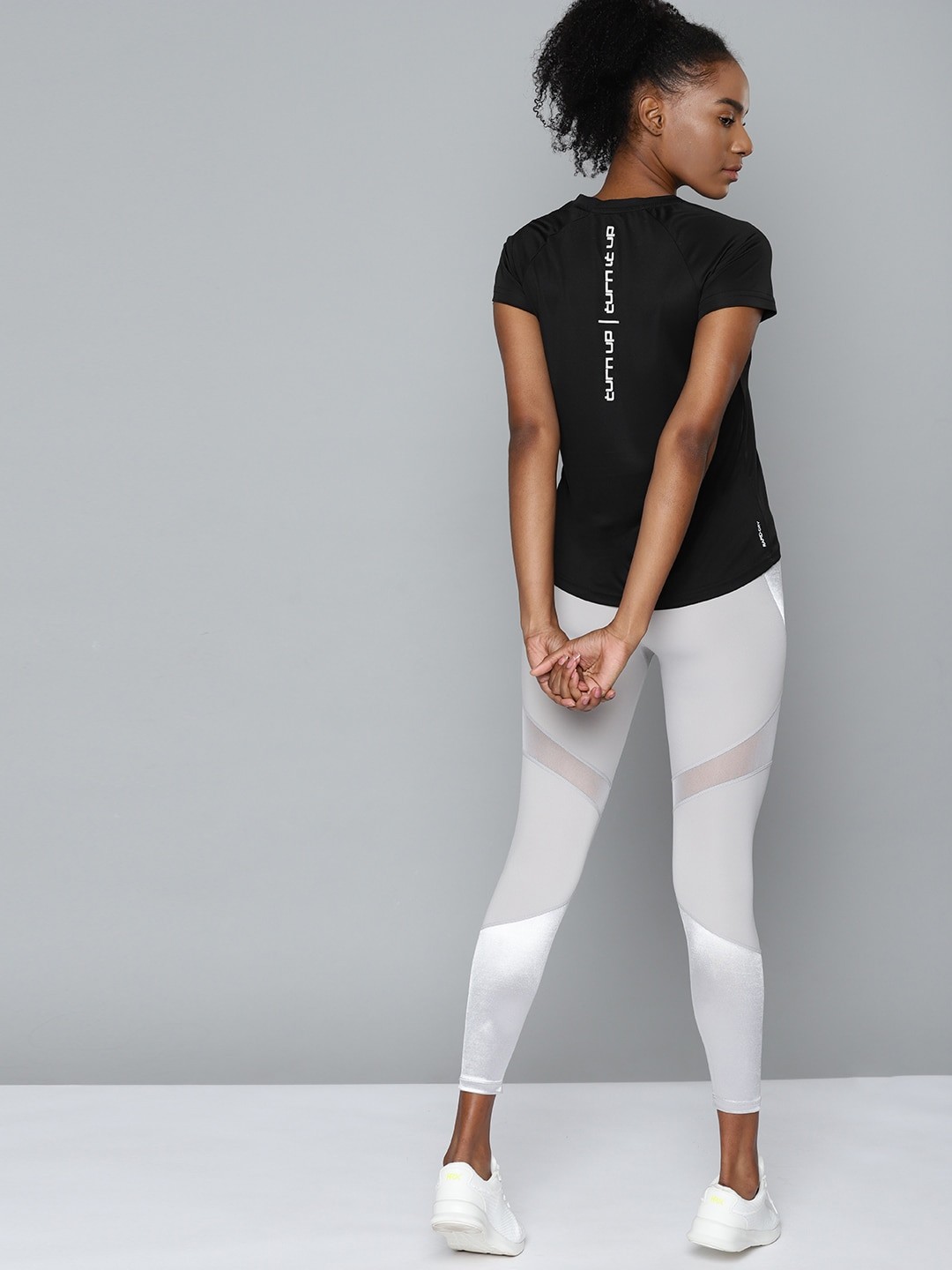 

HRX By Hrithik Roshan Training Women Jet Black Rapid-Dry Solid Tshirt