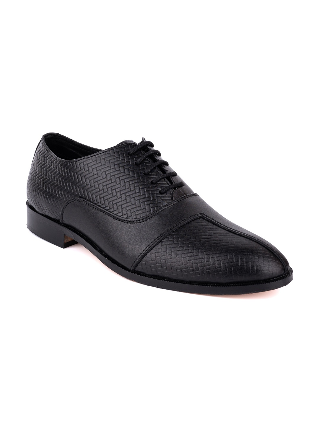 

LA BOTTE Men Black Textured Leather Derbys