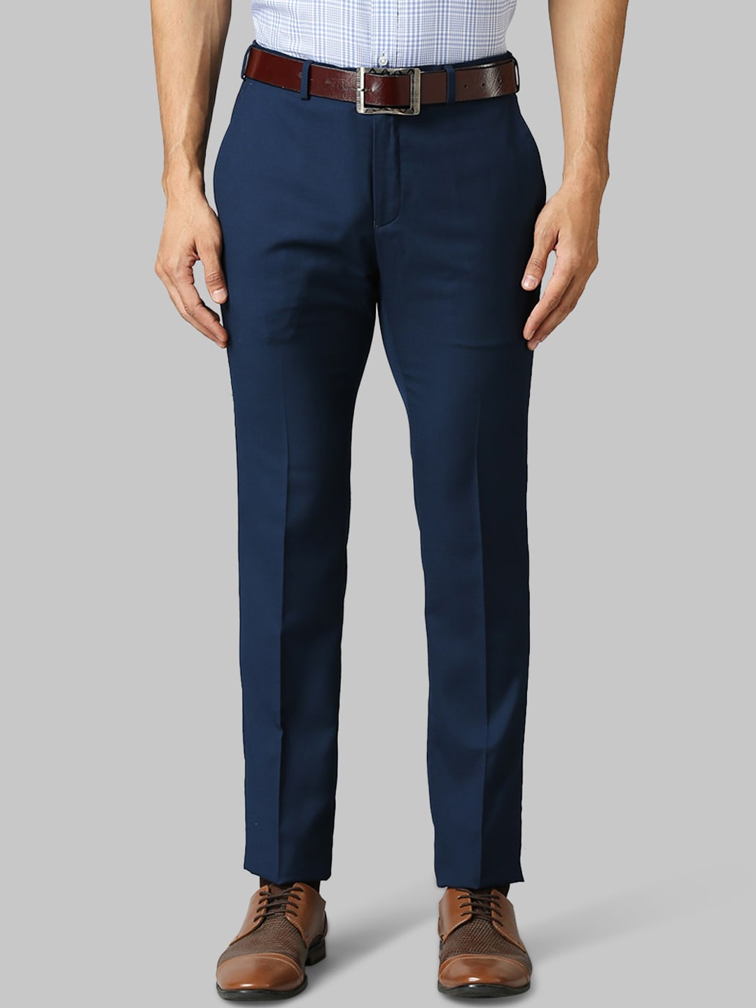 

Raymond Men Blue Slim Fit Formal Trousers