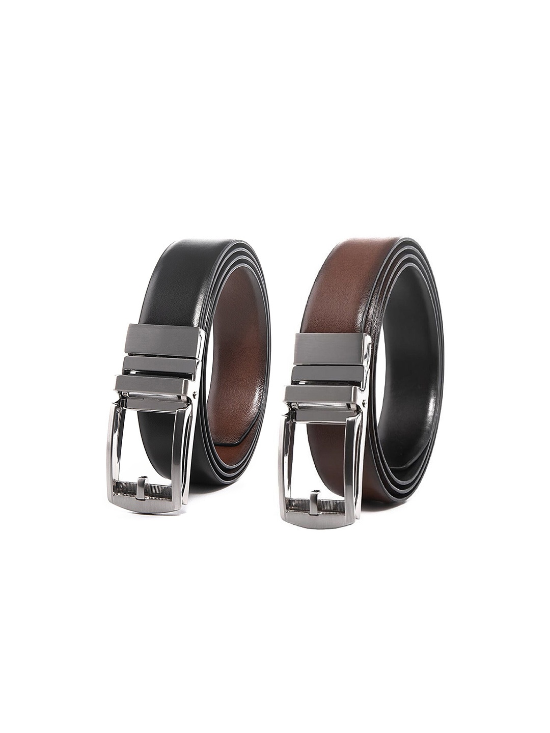 

CONTACTS Men Black Reversible Leather Belt