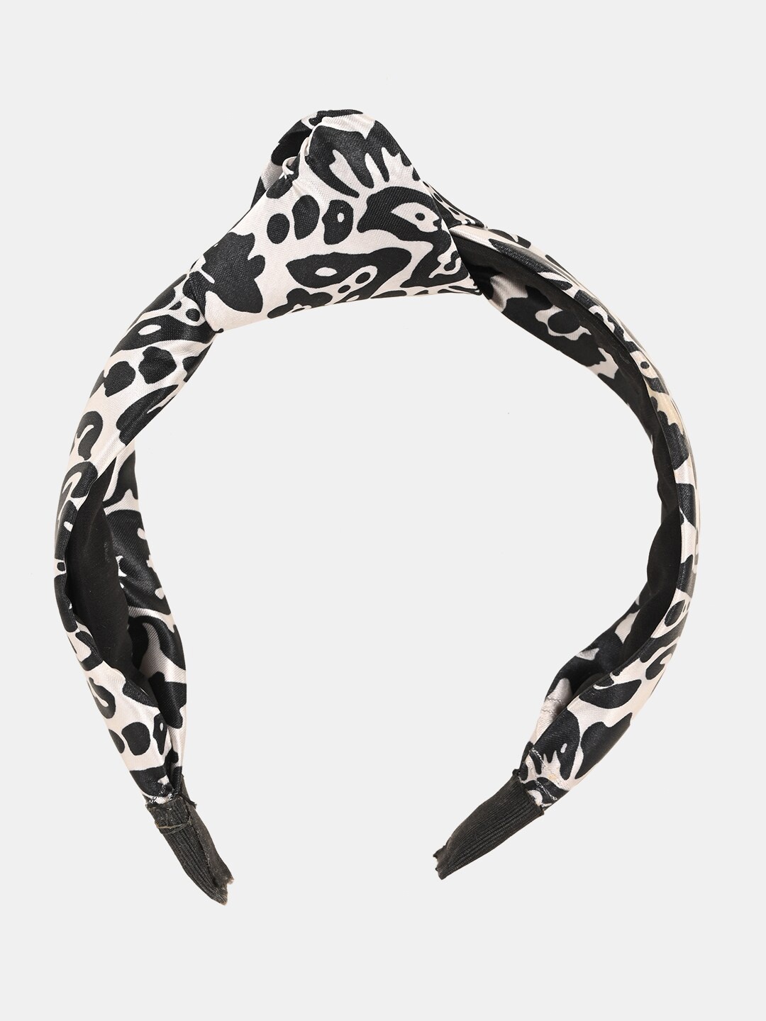 

BuckleUp Women Black & Off White Printed Hairband