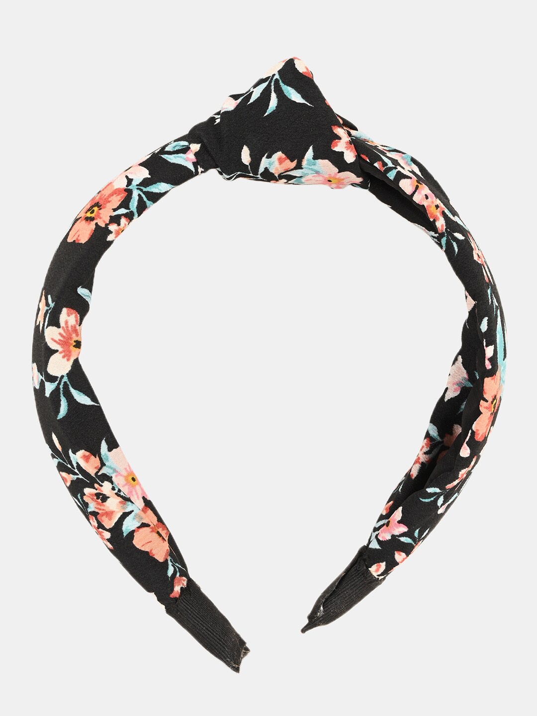 

BuckleUp Women Black & Blue Floral Printed Hairband