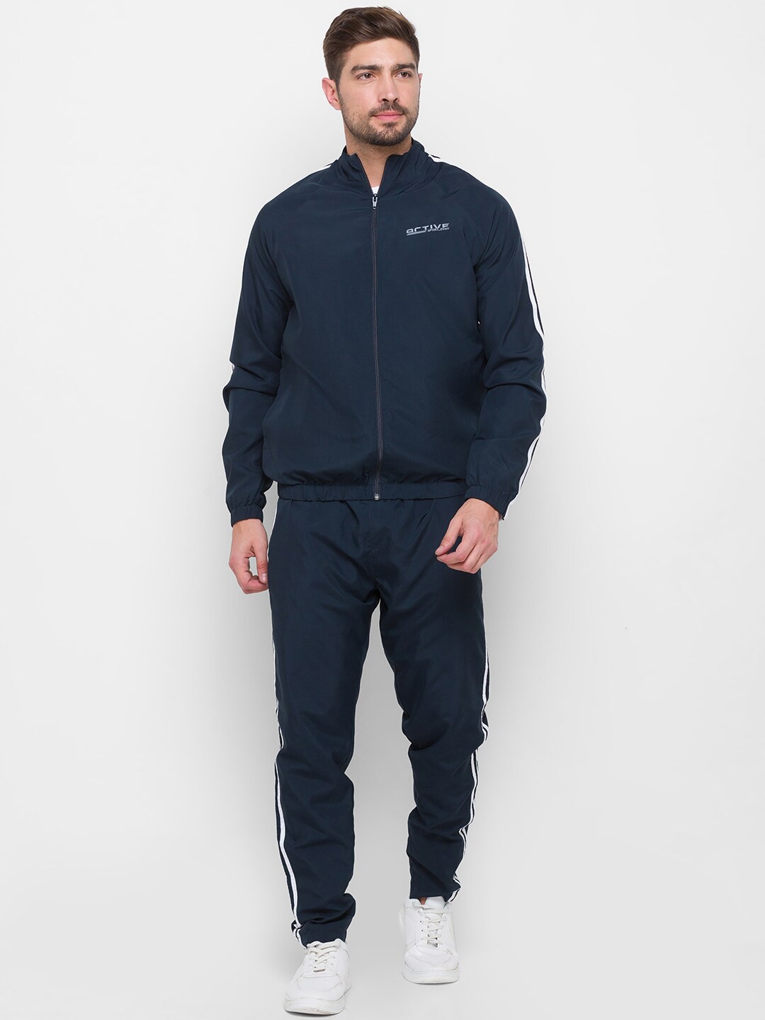

Globus Men Blue Solid Track Suit