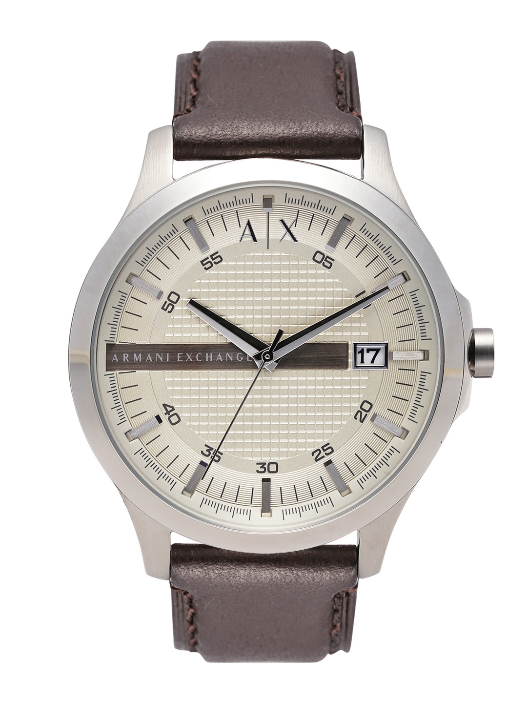 

Armani Exchange Men Cream-Coloured Textured Dial Watch AX2100I