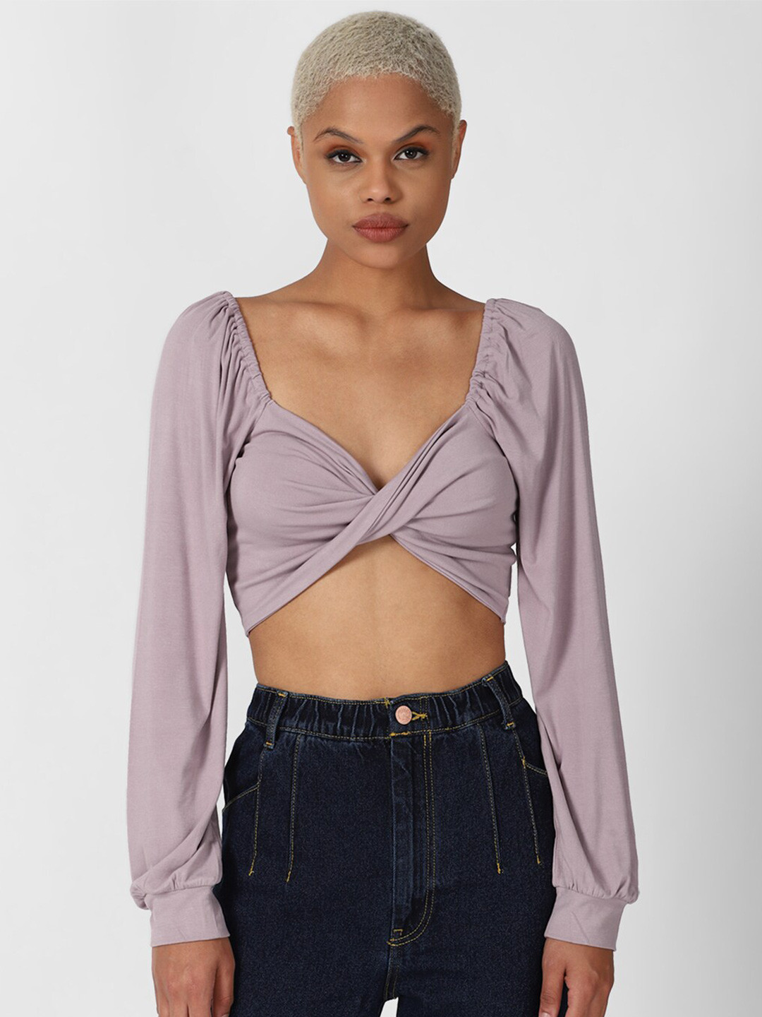 

FOREVER 21 Purple Tube Crop Top