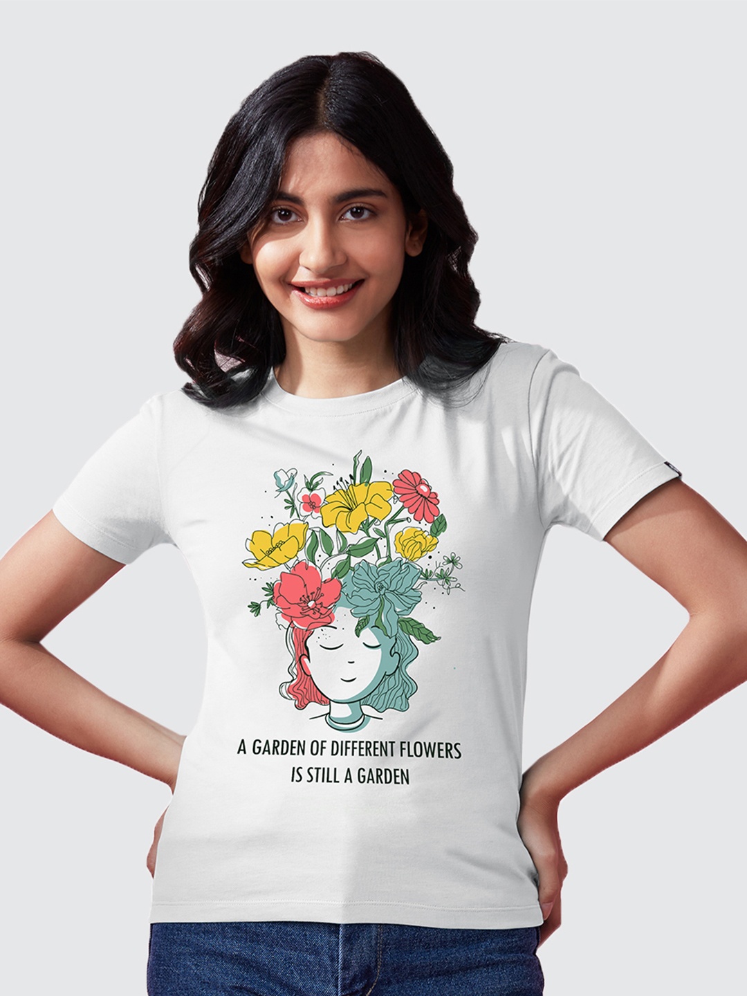 

The Souled Store Women White Varsity Printed Applique T-shirt