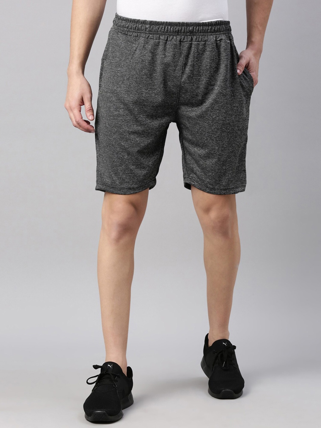 

Maniac Men Black Slim Fit Sports Shorts