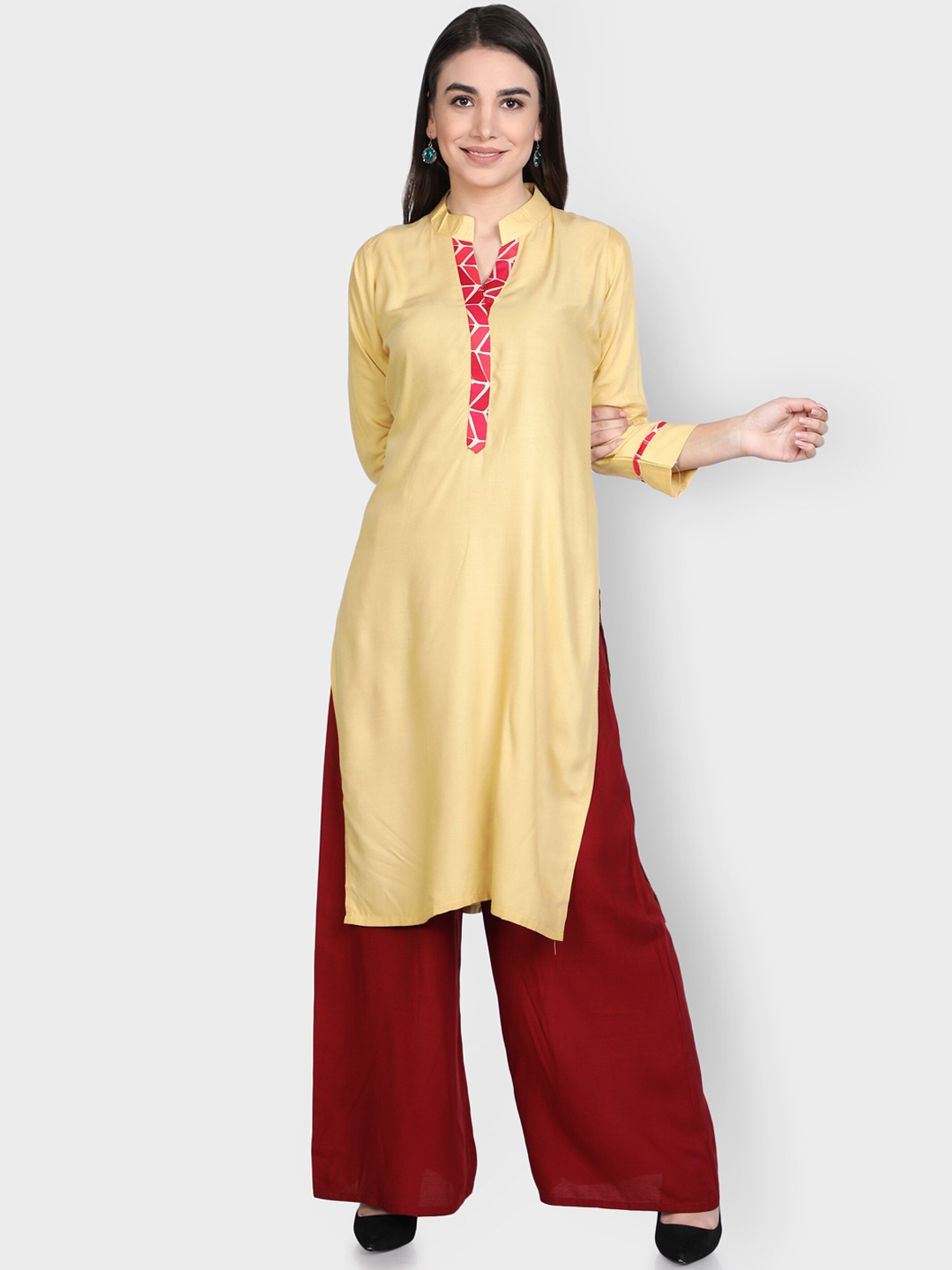 

Fabclub Women Beige Thread Work Kurta