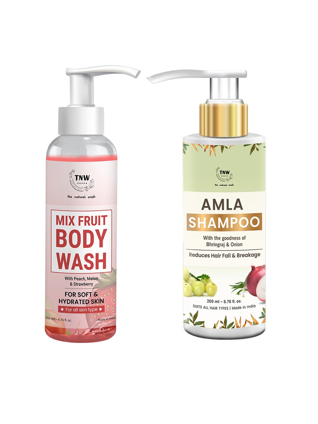 

TNW the natural wash Set of Mix Fruit Body Wash & De-Tan Face Pack, Off white