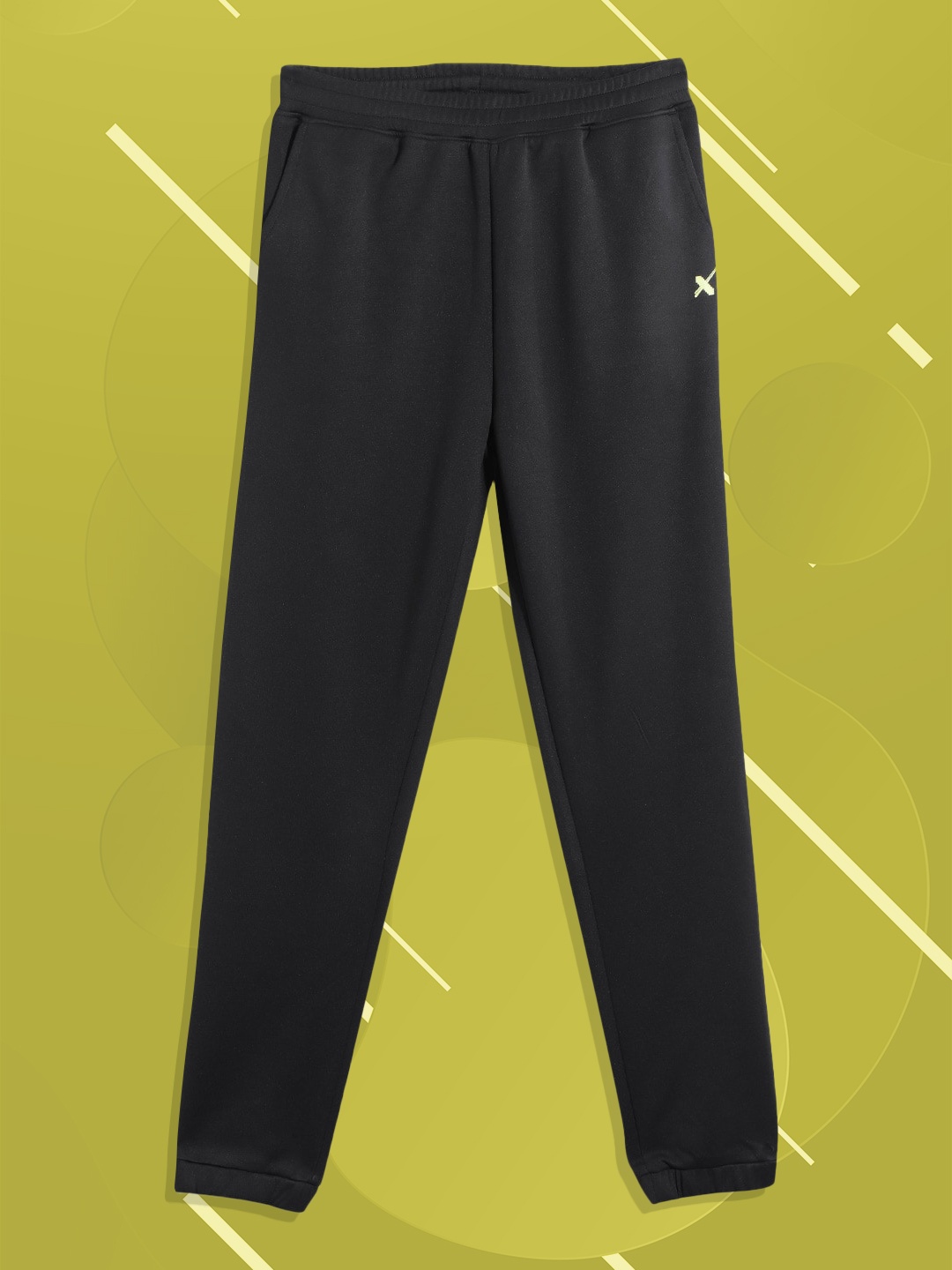 

HRX By Hrithik Roshan Active Boys Jet Black Rapid-Dry Brand Carrier Track Pants