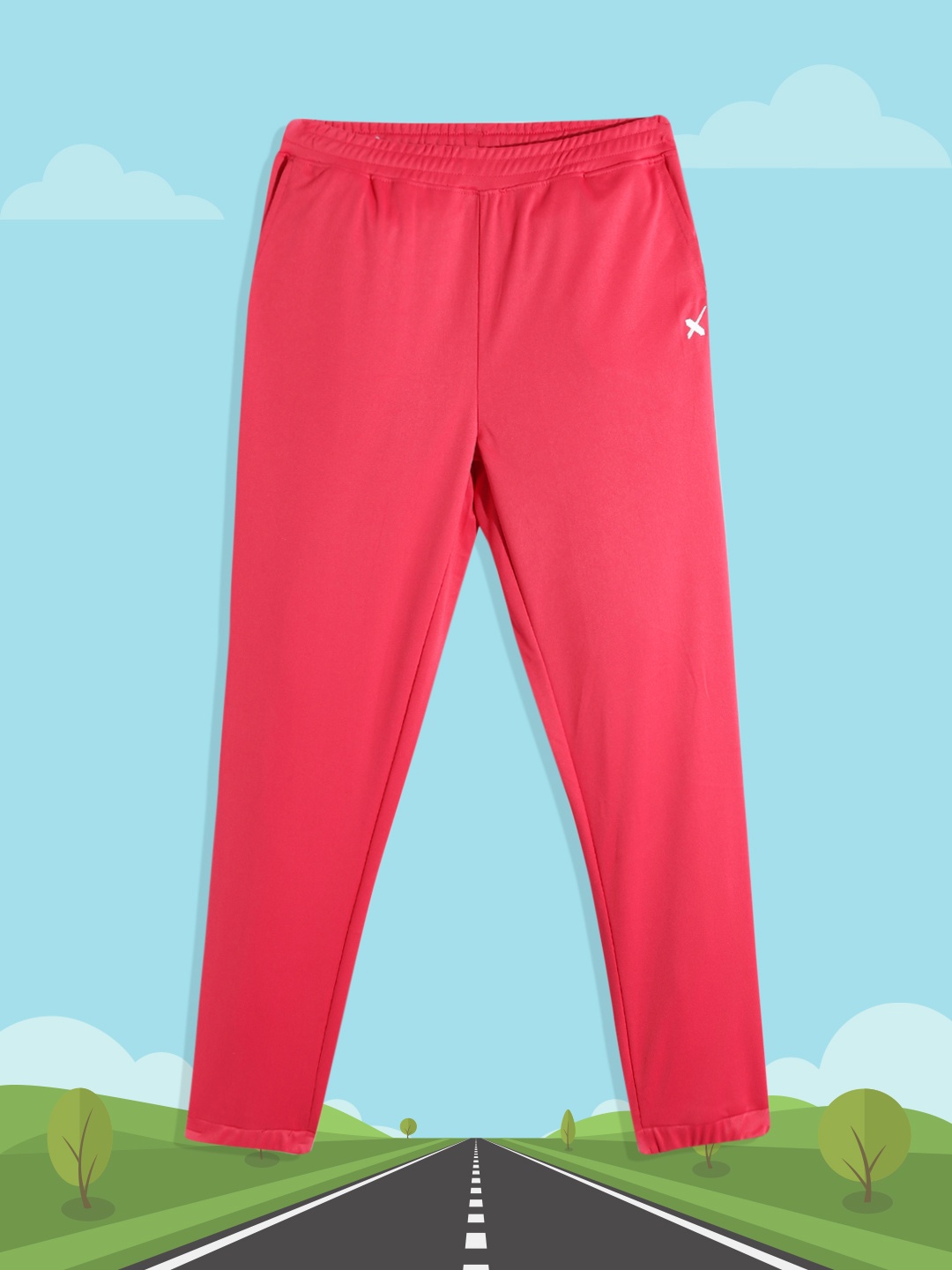 

HRX By Hrithik Roshan Active Boys Fromula Red Rapid-Dry Brand Carrier Track Pants
