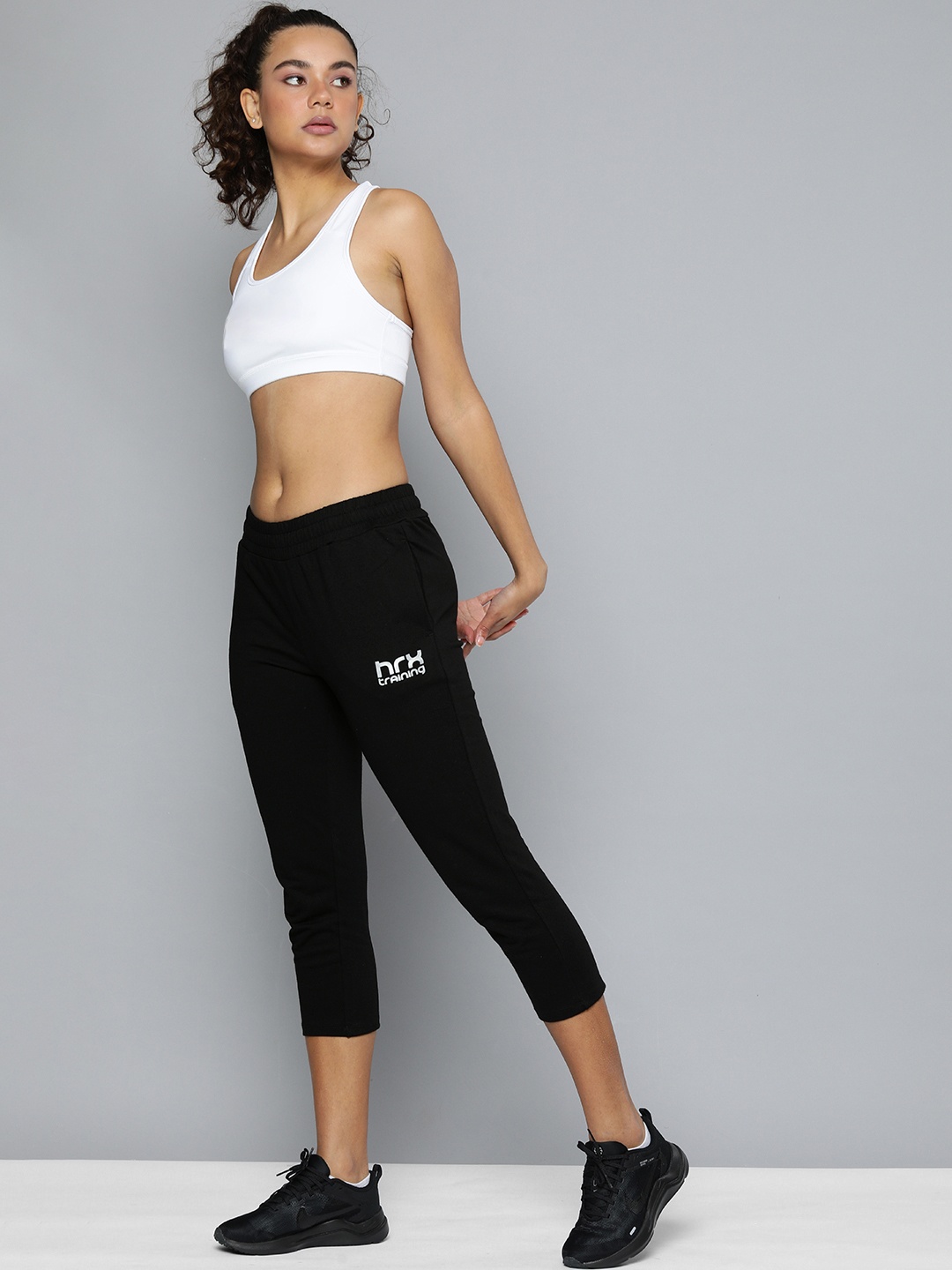 

HRX By Hrithik Roshan Training Women Jet Black Rapid-Dry Solid Track Pants