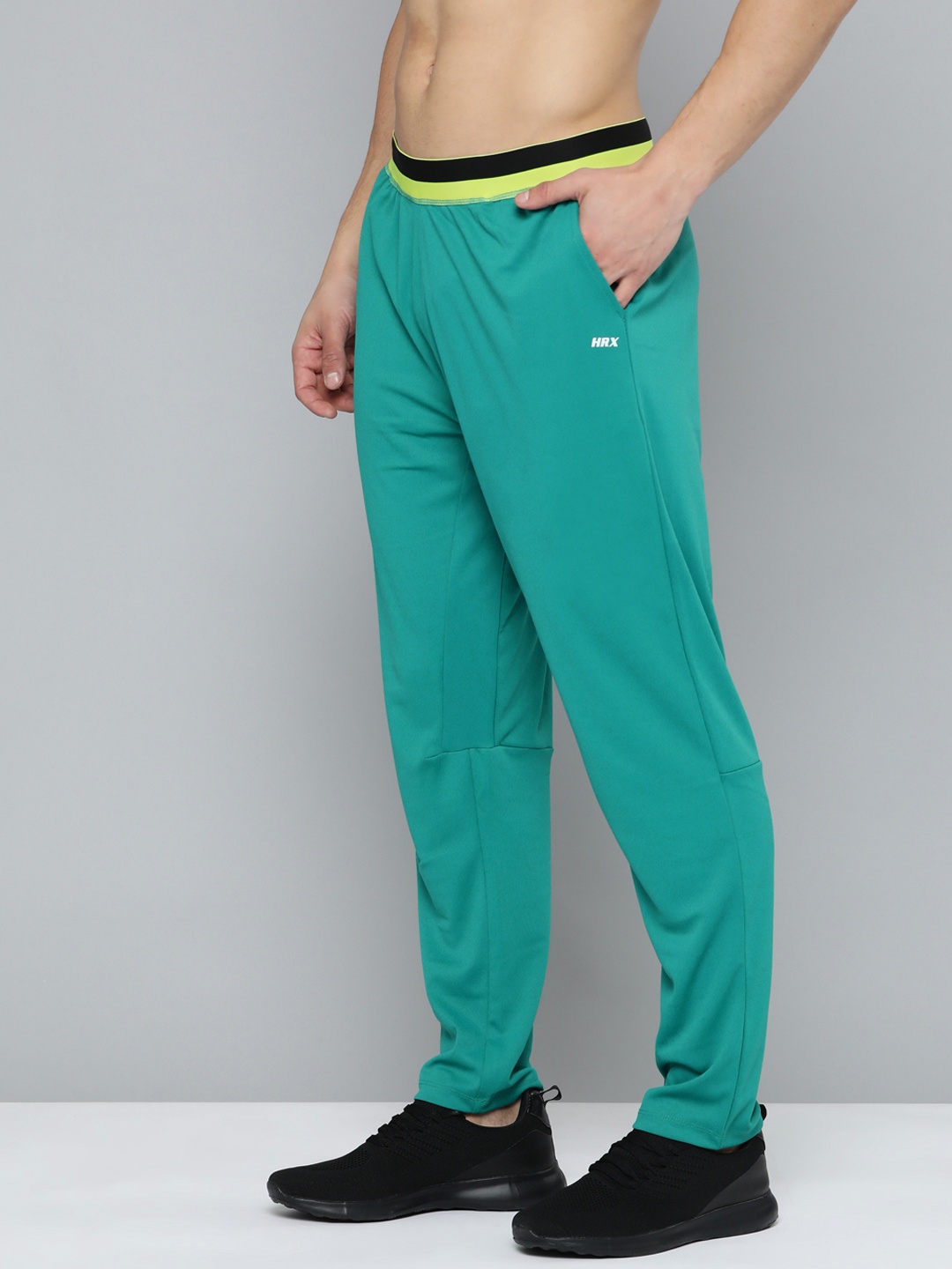 

HRX By Hrithik Roshan Training Men Everglade Rapid-Dry Solid Track Pants, Green