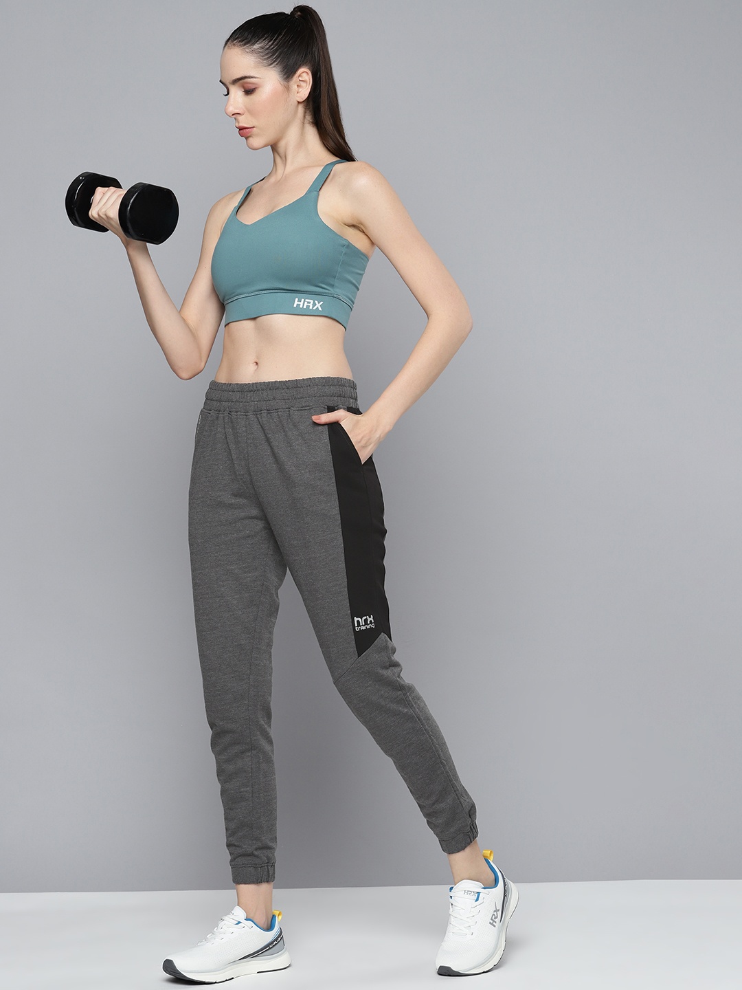

HRX By Hrithik Roshan Training Women Solid Track Pants, Grey