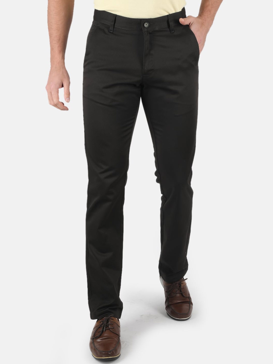 

Monte Carlo Men Olive Green Smart Trousers