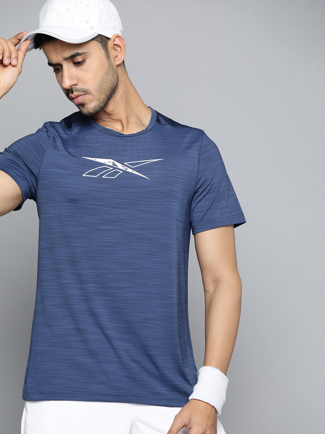 

Reebok Men Blue Workout Activchill SS T-shirt