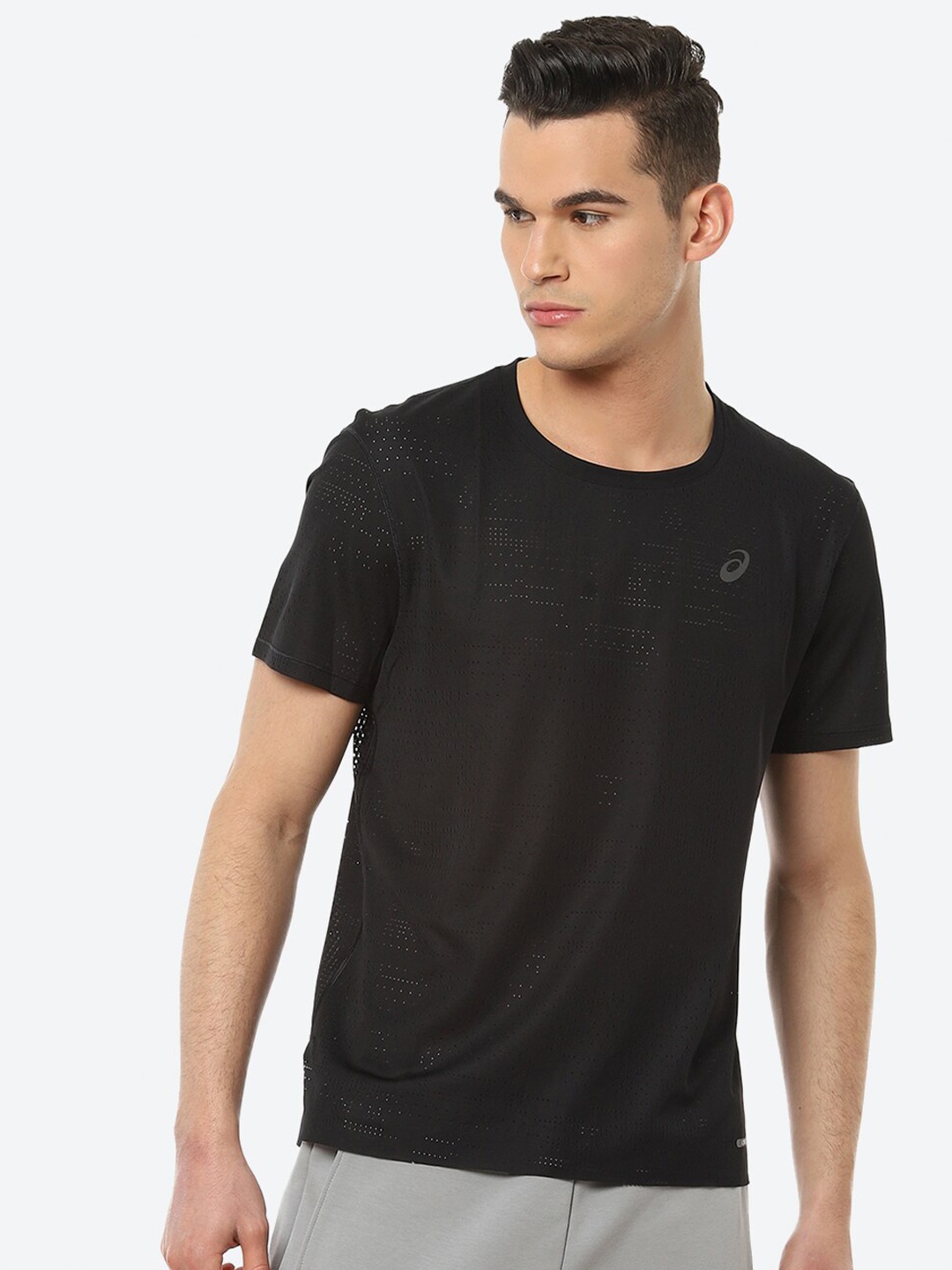 

ASICS Men Black Running Ventilate Actibreeze SS T-shirt