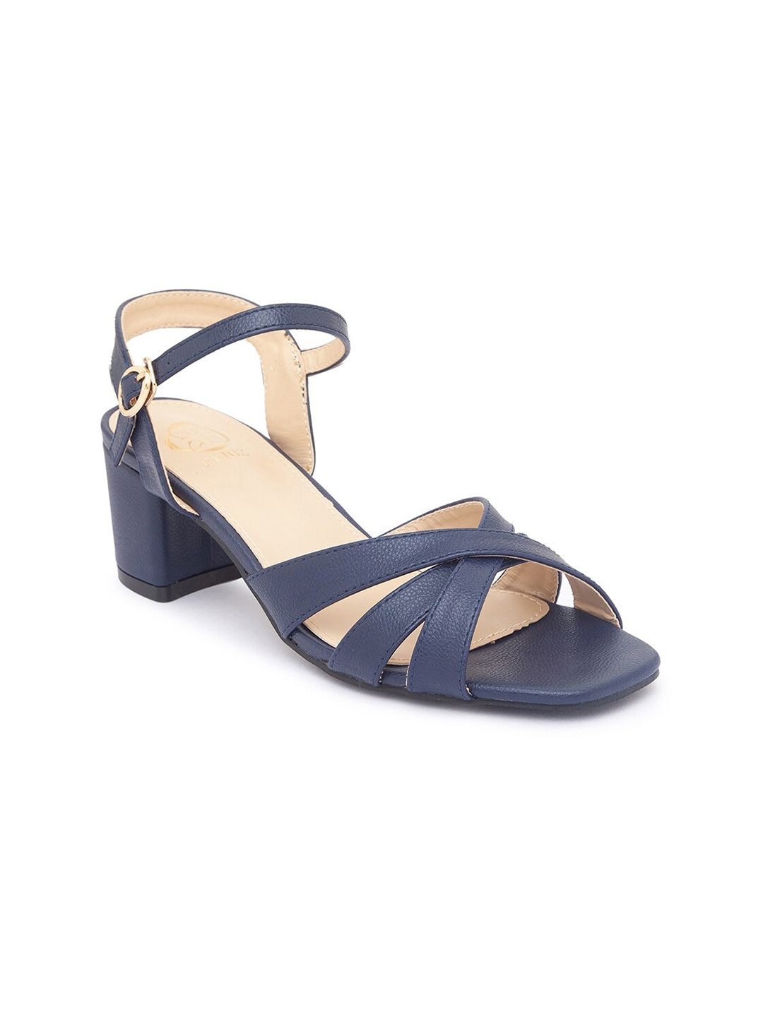 

CERIZ Navy Blue Block Heels