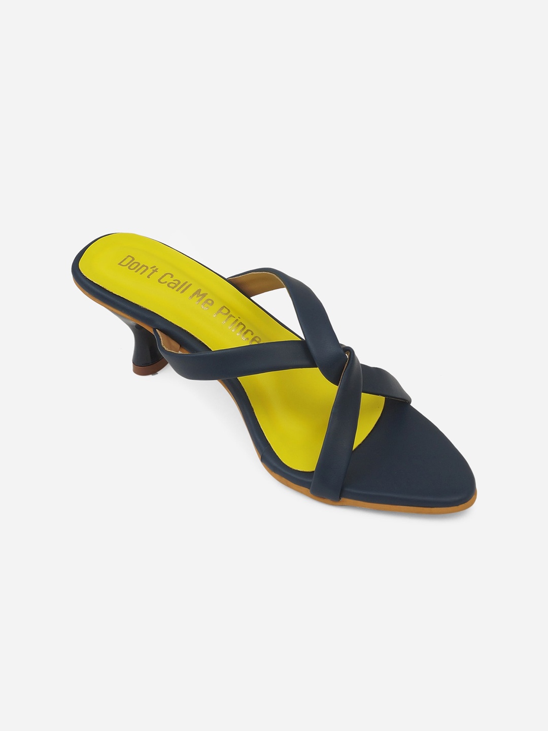 

Don't Call Me Princess Navy Blue & Fluorescent Green Kitten Sandals
