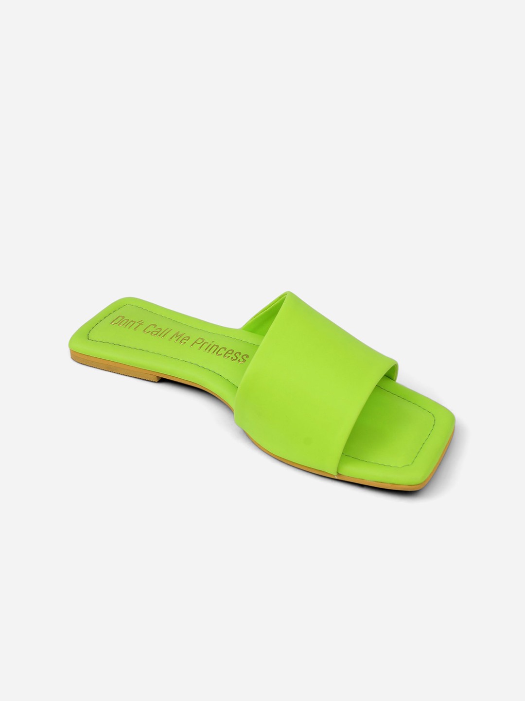 

Don't Call Me Princess Women Fluorescent Green Open Toe Flats