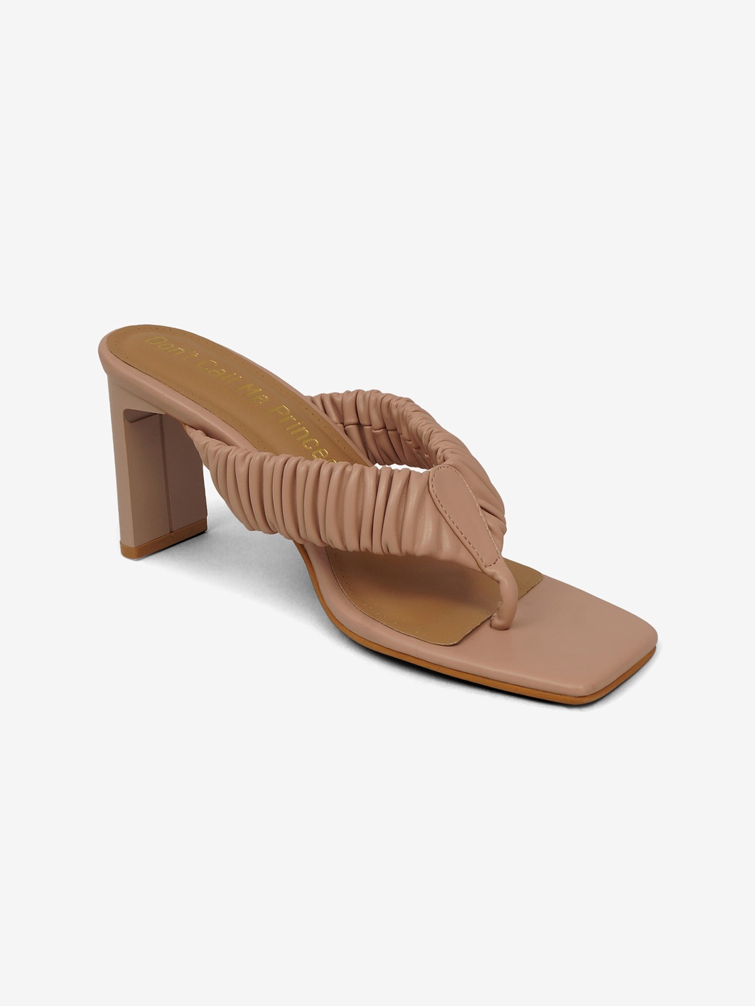 

Dont Call Me Princess Women Nude Color Textured Block Heels