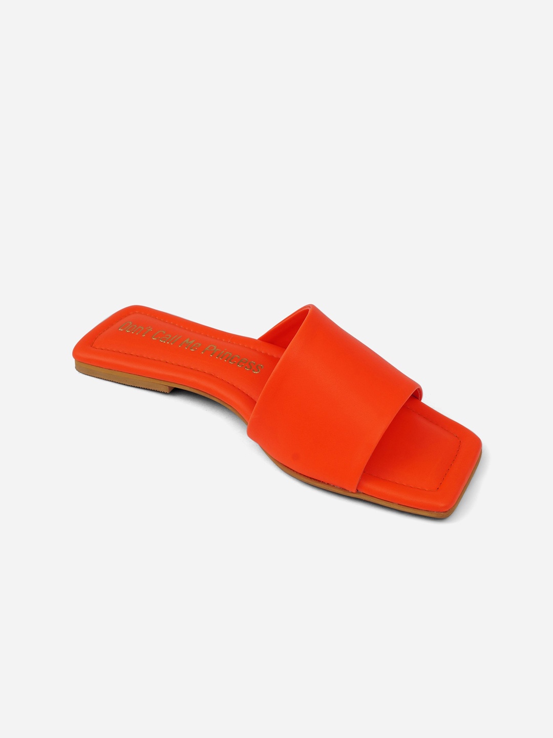 

Don't Call Me Princess Women Orange Textured Open Toe Flats