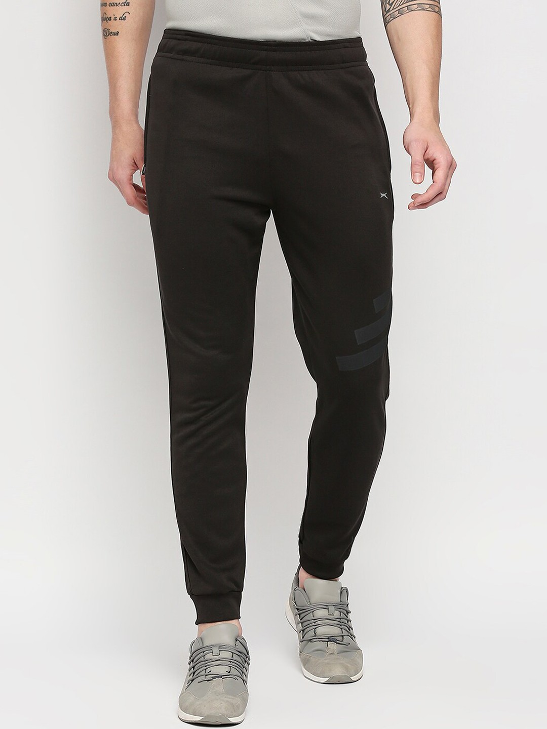 

Black Panther Men Black Slim-Fit Track Pants