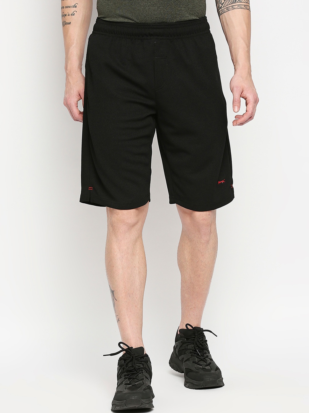 

Black Panther Men Black Running Sports Shorts