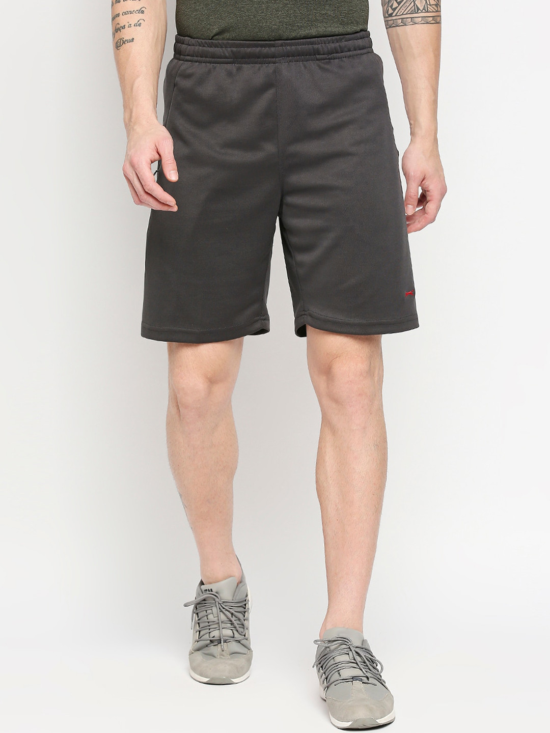 

Black Panther Men Charcoal Grey Running Sports Shorts