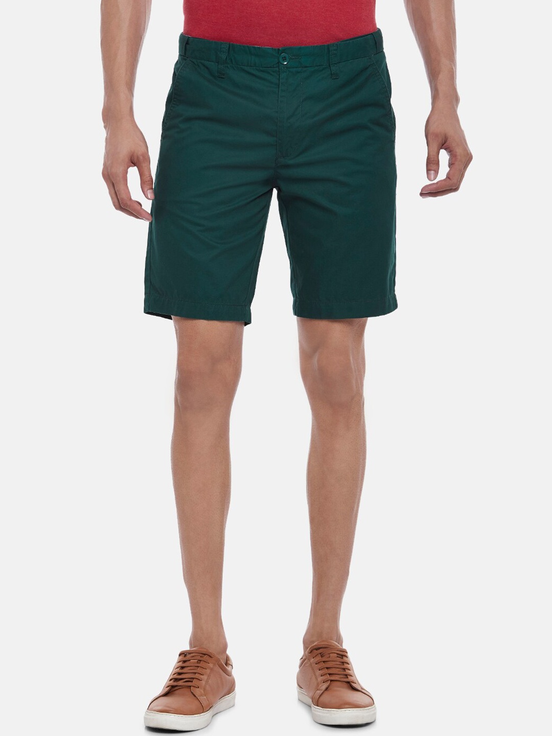 

BYFORD by Pantaloons Men Green Slim Fit Shorts