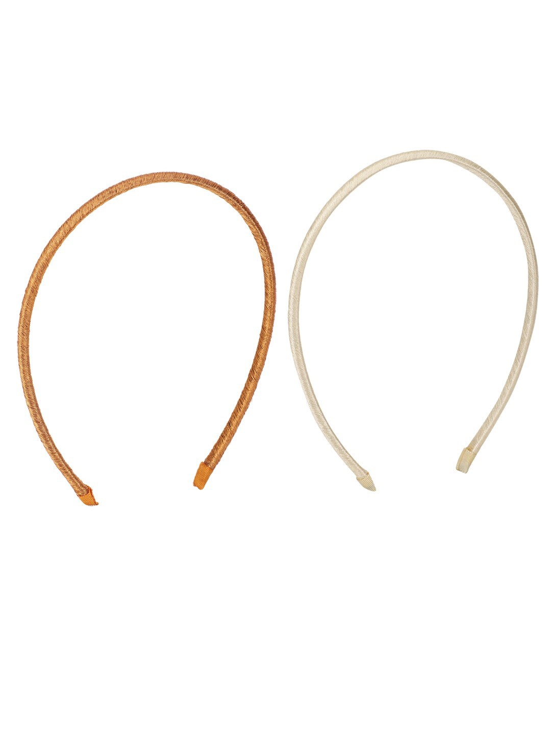 

FOREVER 21 Women Orange & Off White Set of 2 Hairband