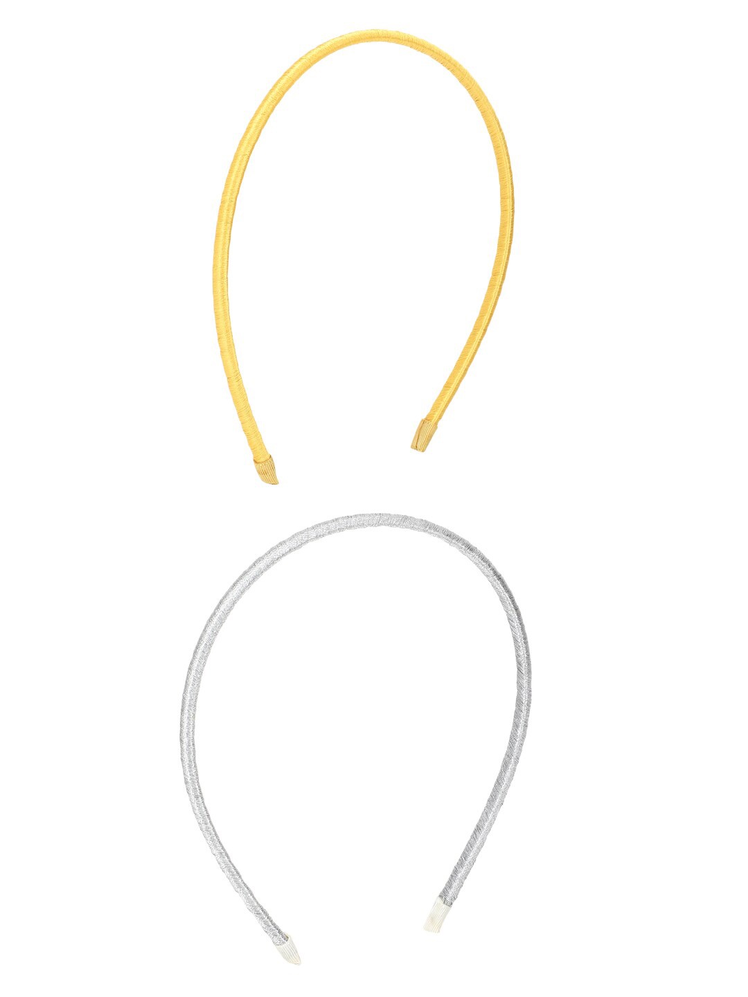

FOREVER 21 Women Yellow & Silver-Toned Solid Hairband