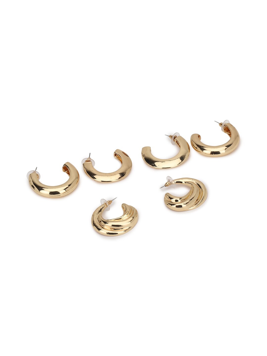 

FOREVER 21 Gold-Toned Contemporary Studs Earrings