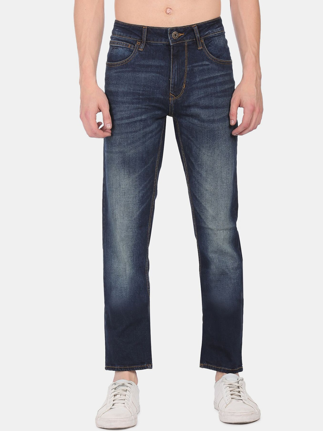 

Flying Machine Men Blue Slim Fit Low Distress Heavy Fade Jeans