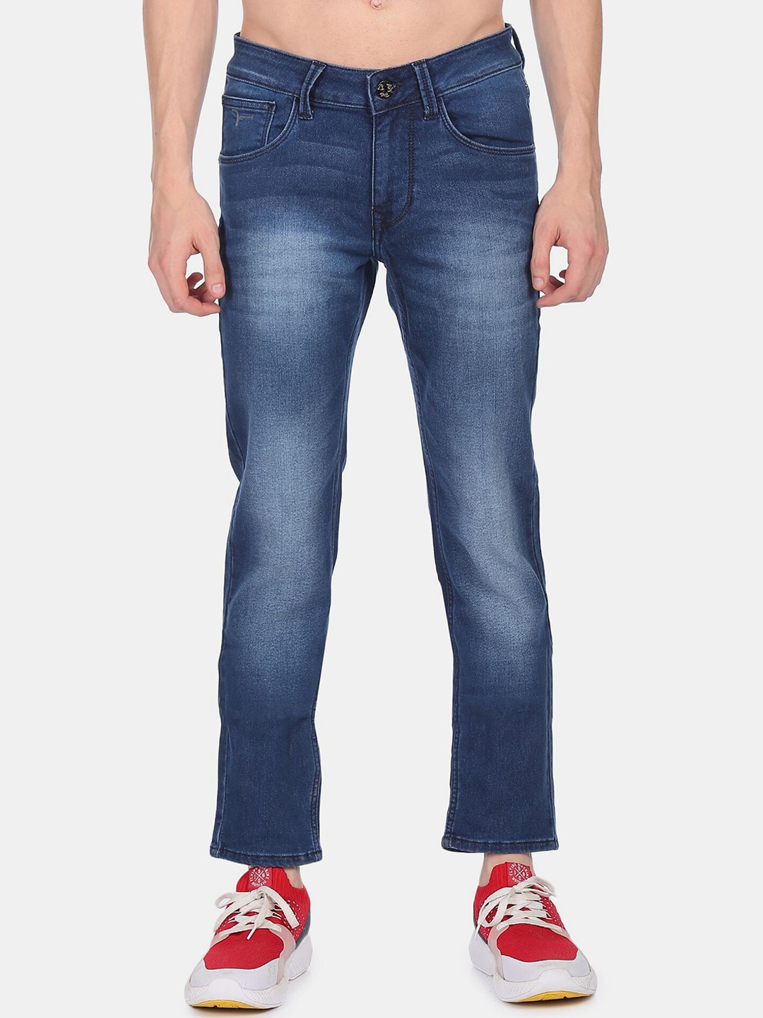 

Flying Machine Men Blue Slim Fit Low Distress Heavy Fade Jeans