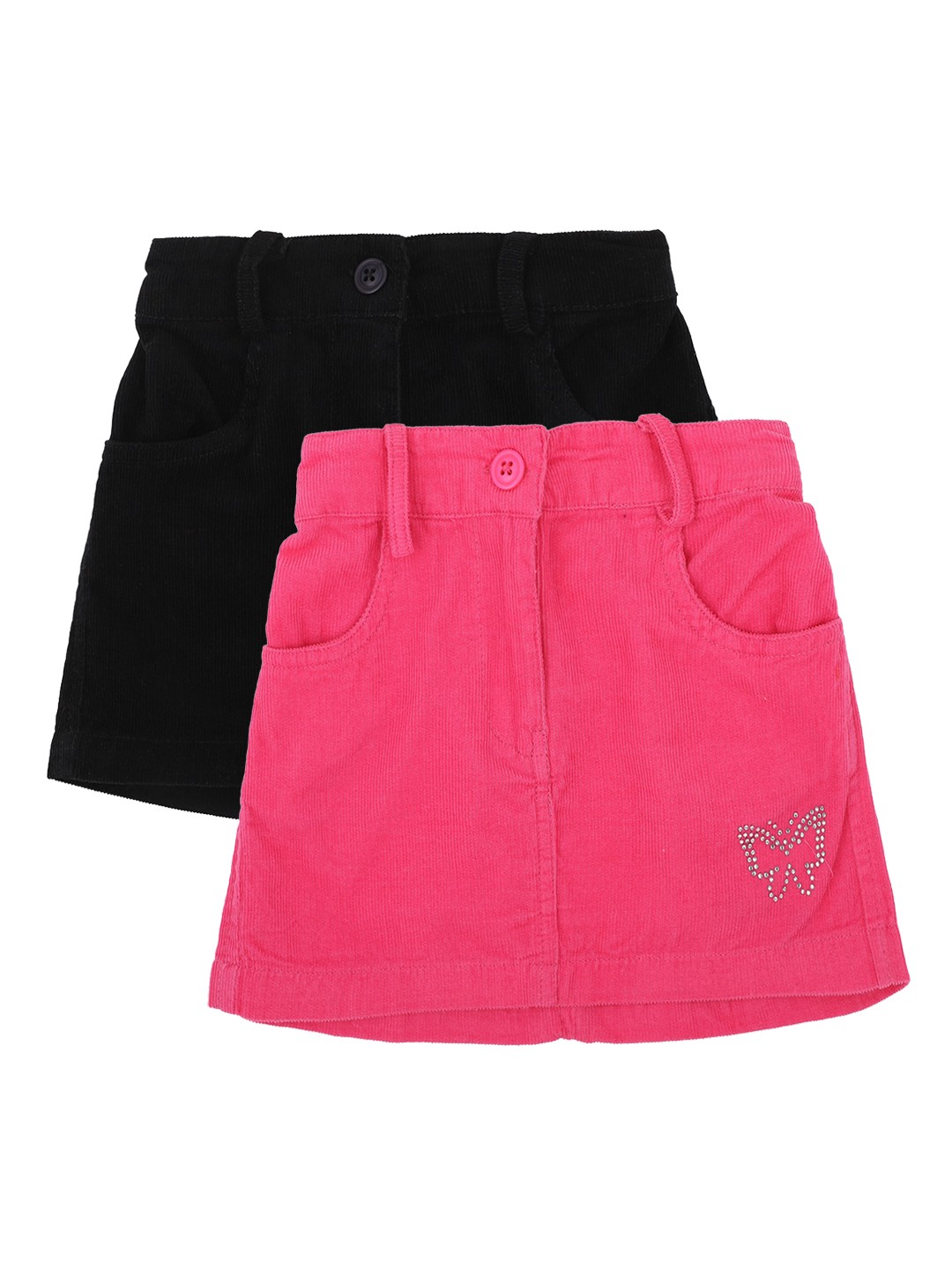 

Bodycare Kids Girls Black & Fuchsia Pack of 2 Solid Shorts